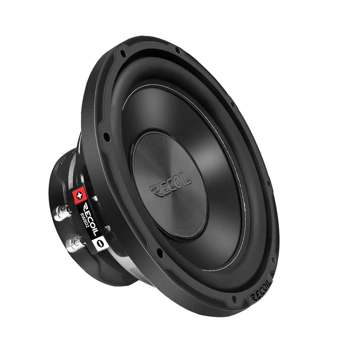 RECOIL RW8D2 Echo Series 8 Zoll Car Audio Subwoofer (20 cm 400 Watt Dual 2 Ohm Voice Coil - Competition Grade Pressed Paper Cone - 2" Schwarze 4-Lagen Hochtemperatur-Schwingspule