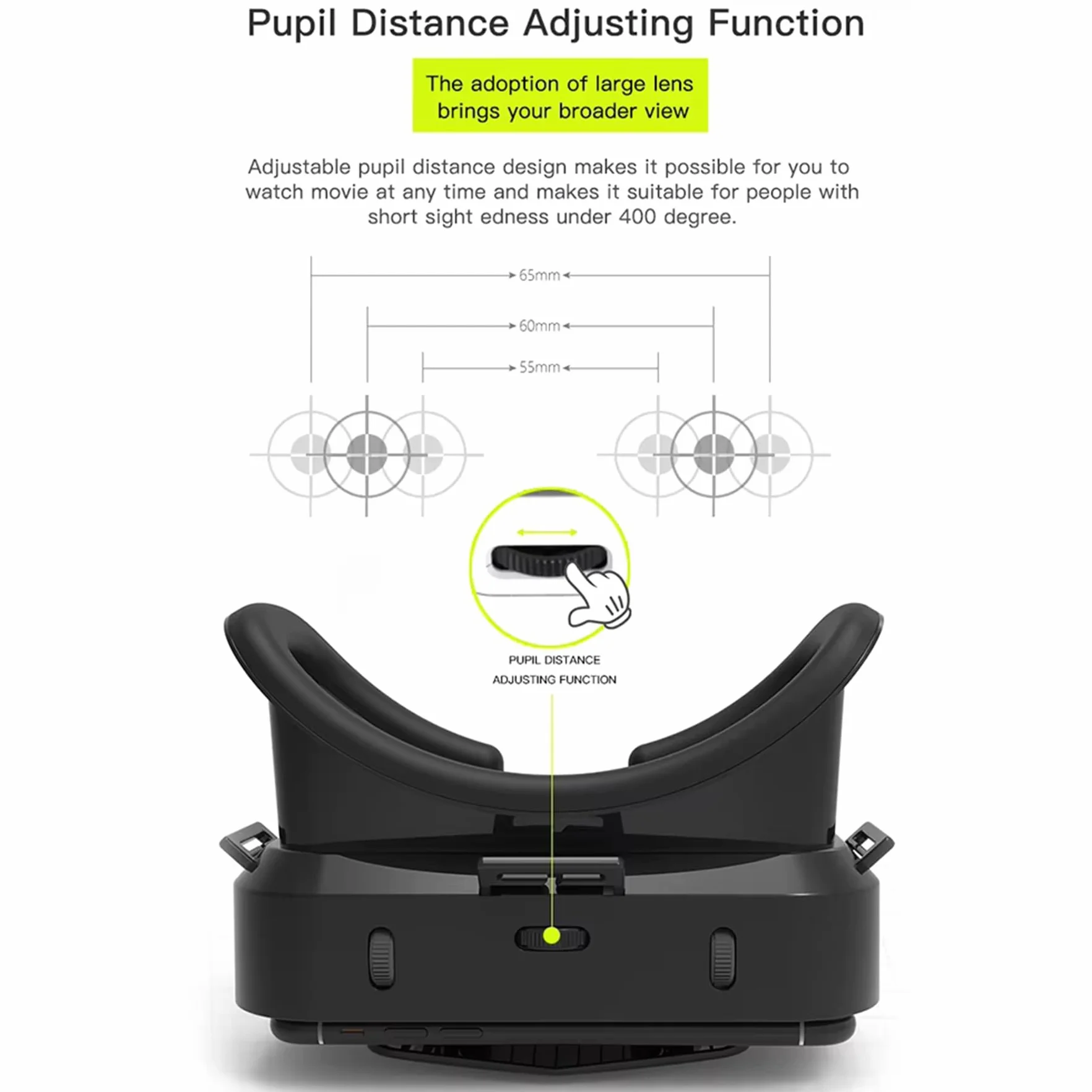 VR-Virtual-Reality-Headset, Mini-VR-Headset für 3D-Filme, Videospiele, VR-Brille für Erwachsene und Kinder, VR-Brille für iPhone 16, 15, 14, 13 Pro Max + Samsung Galaxy S25, S24, S23, S22 usw. 5-7,2