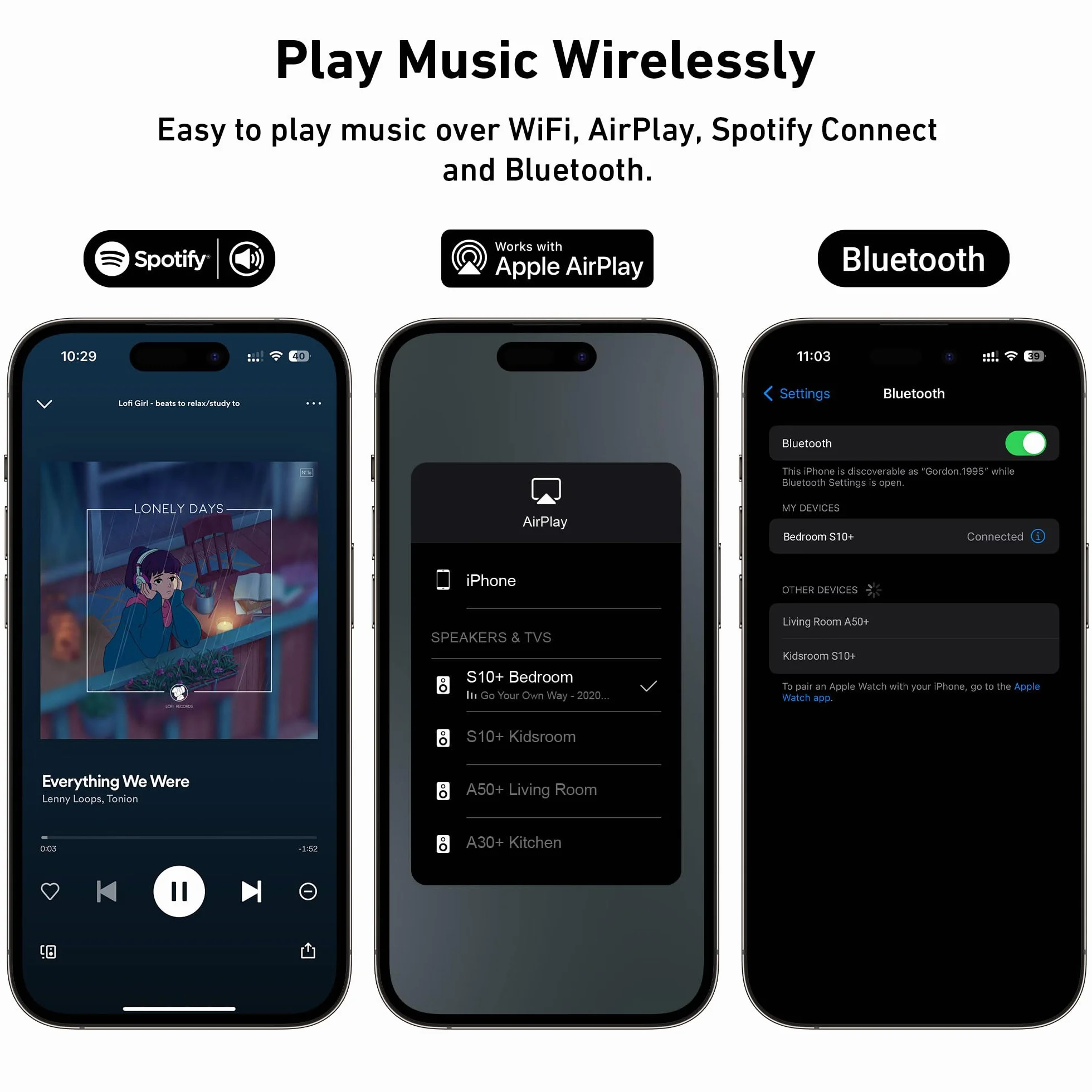 Arylic S10+ Wireless Audio Receiver, Multiroom-Stereo mit SPDIF-Ausgang, WiFi & Bluetooth Music Streamer, streamt verlustfreie HD-Musik von Spotify, Amazon Music,Tidal etc.Support AirPlay.