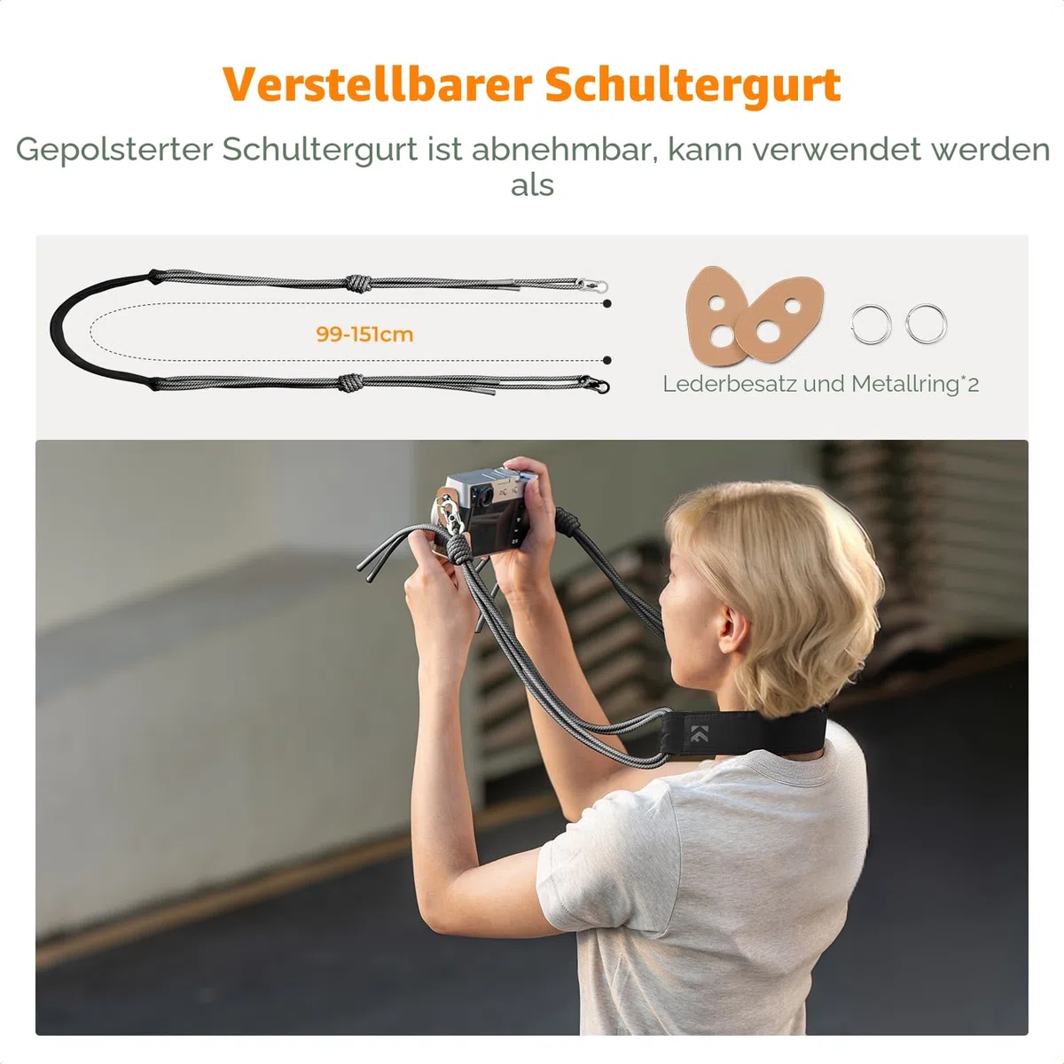 K&F CONCEPT Kameratasche, Modische Umhängetasche, Tragbare Leichte Camera Bag, Geeignet für Kleine Liner Bag mit Spiegellose Kamera, Schwarz