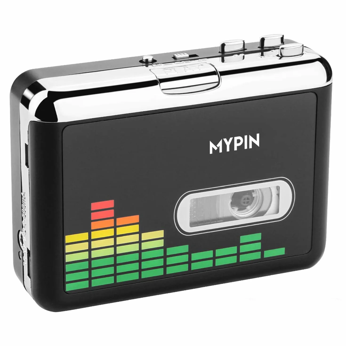 MYPIN Kassettenspieler, Tragbarer Kassettenkonverter USB Audio Kassette zu MP3 Player Konverter Kassette Auto-Rücklauf-Audio Notebook Retro Band Player mit Kopfhörer, braucht Keine Computer