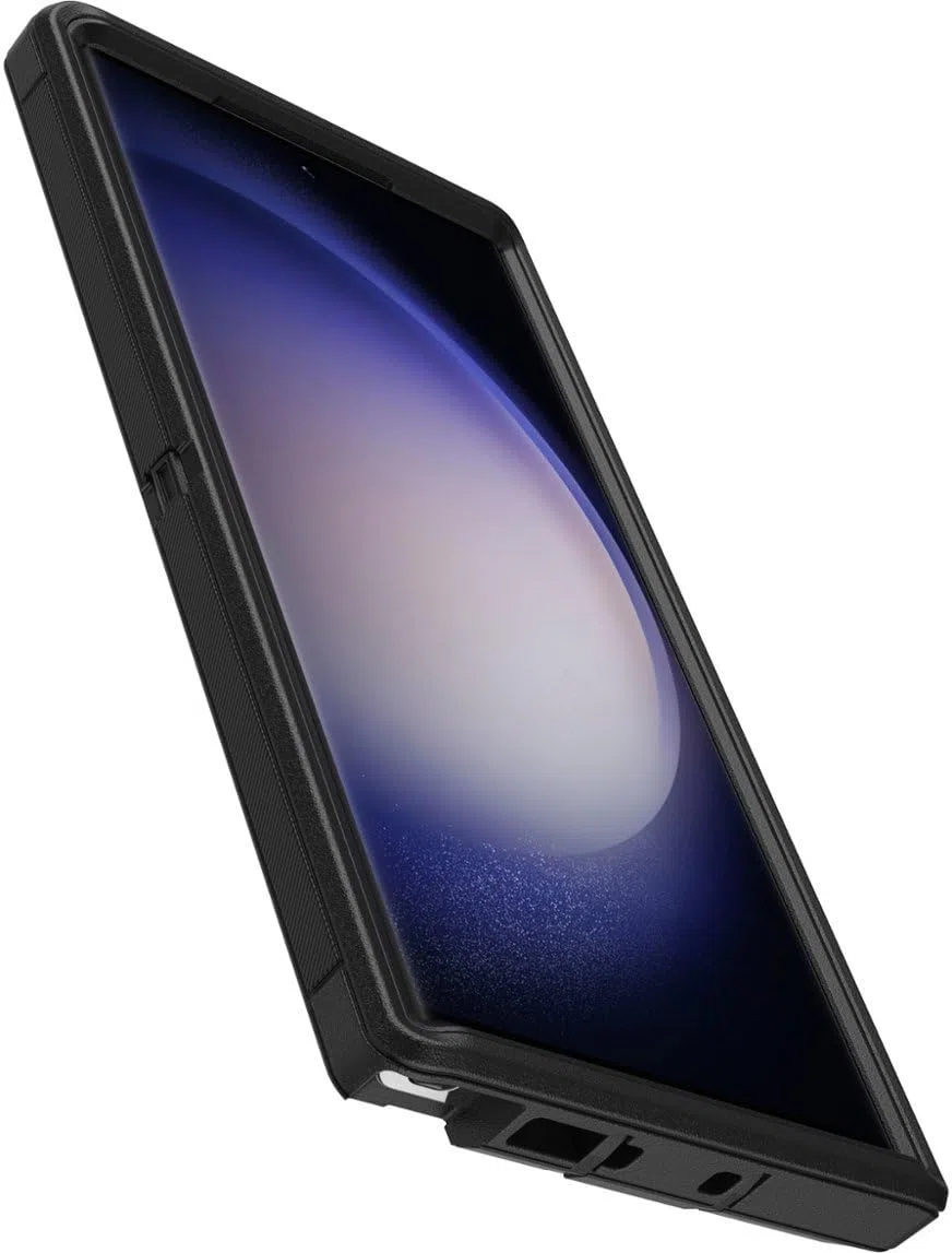 OtterBox Galaxy S23 Ultra (nur) - Defender Series Hülle - Schwarz - Robuste langlebige Schutzhülle - Mit Port-Schutz - Mikrobenabwehr-Schutz - Nur Hülle - Nicht im Einzelhandelsverpackung