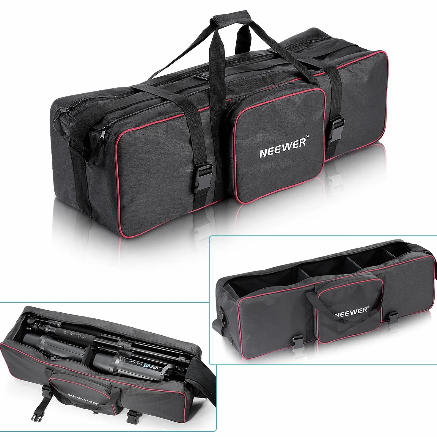Neewer 77cmx25cmx25cm Heavy Duty Tragetasche mit Schultergurt für Studio Licht Ständer Stative, Kulissen, Reflektoren, Regenschirm, Softbox und Flash Strobe Beleuchtung Kit (CB-05)