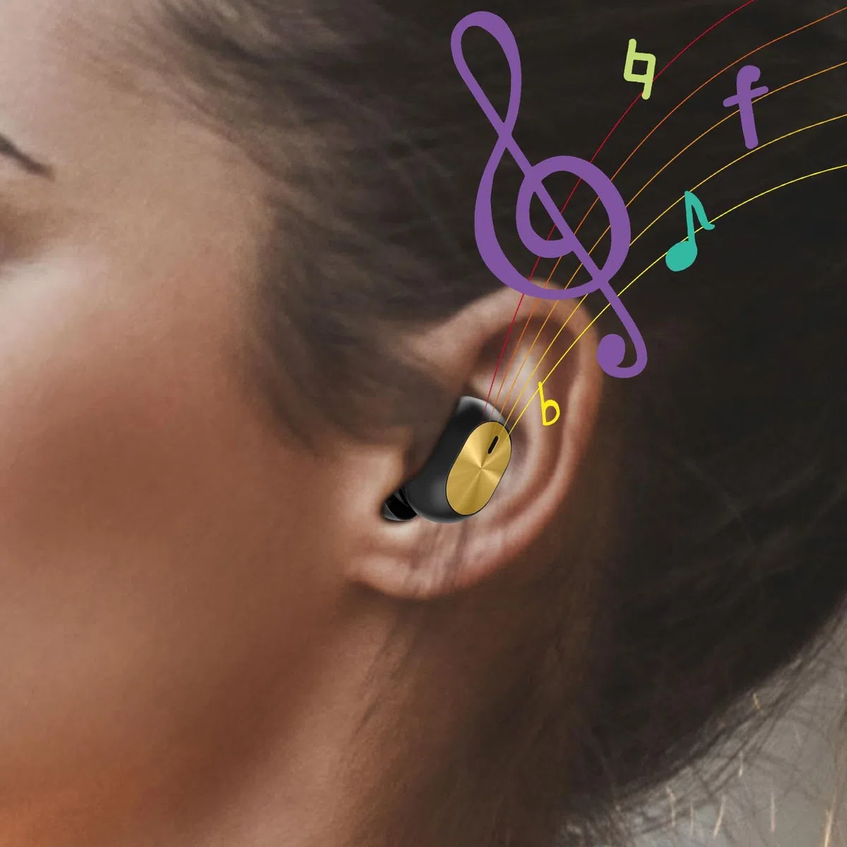 Kompakte Ohrhörer – Hi-Fi-Sound, leichte Kopfhörer mit klarem Audio, bequeme Passform, tragbares Headset für Fitnessstudio, Workout, , Reisen, Studium, Meetings, Anrufe, Radfahren