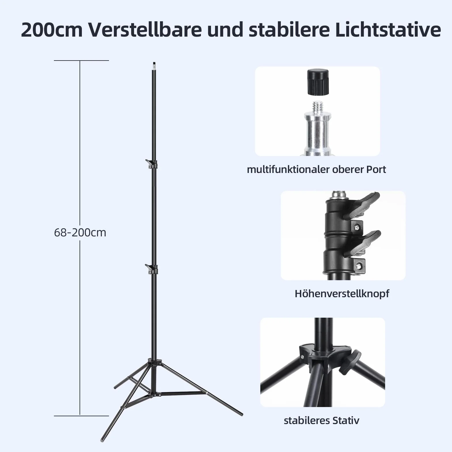 Softbox Fotostudio Set,FGen Fotolicht 2x50x70cm Beleuchtung für Fotostudios mit E27 Sockel 135W 5500K Fotolampe und 2M verstellbare Lichtstative für Studio-Porträts, Produktfotografie