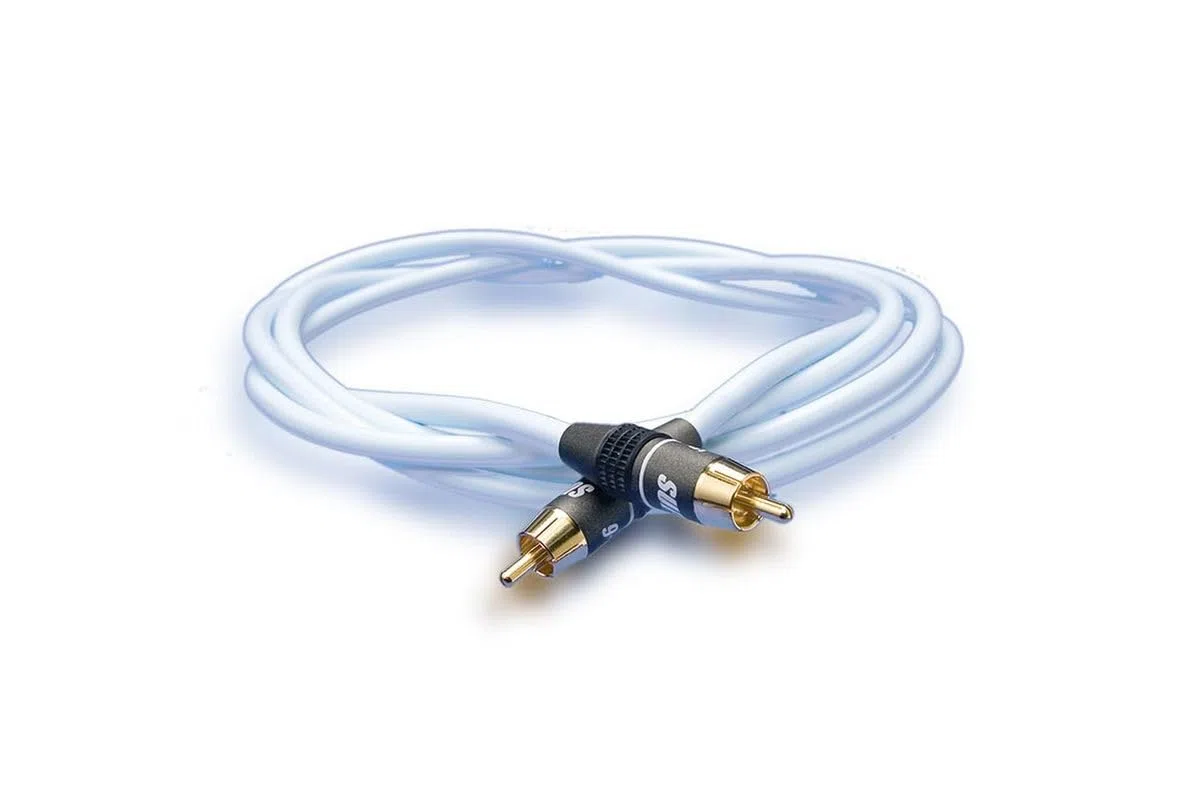 Supra Cables Subwooferkabel Sublink RCA 6 m - 6 m, Mono, RCA, Stecker auf Stecker, blau, für A/V Receiver und Subwoofer LFE