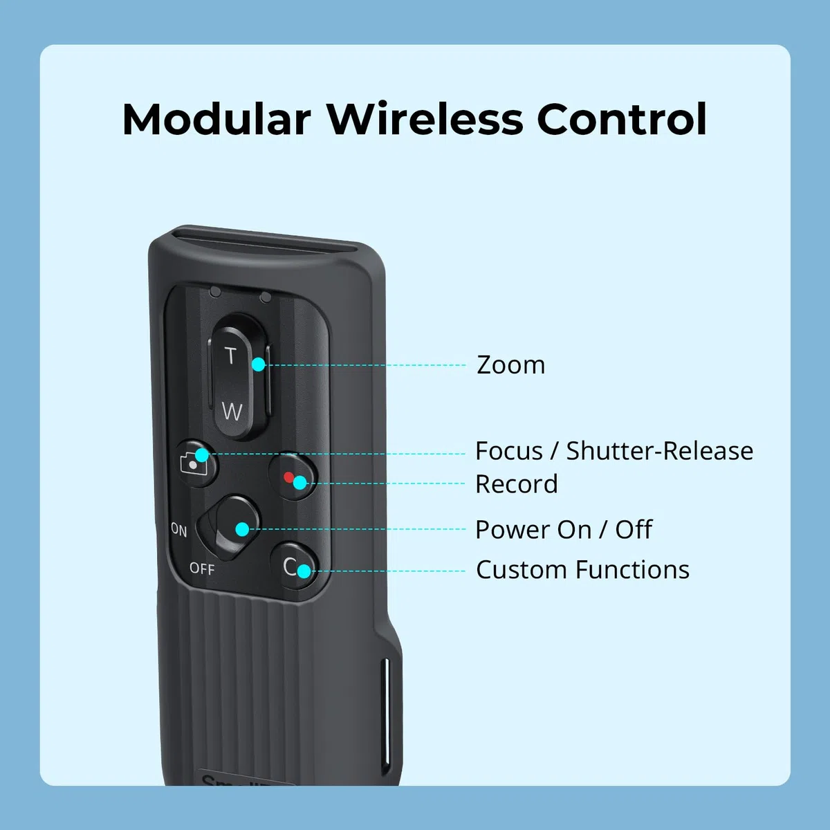 SMALLRIG SR-RG2 Drahtlose Fernbedienung für Sony für Canon für Nikon Kamera, für A7 V, A7 IV, A7RV, A7R IV, A7R III, A7SIII, A6700, FX3, A7C, A7CR, A7C II, ZV-E10, R5, R6, R7, R8, Z50 III, R6 V - 5207