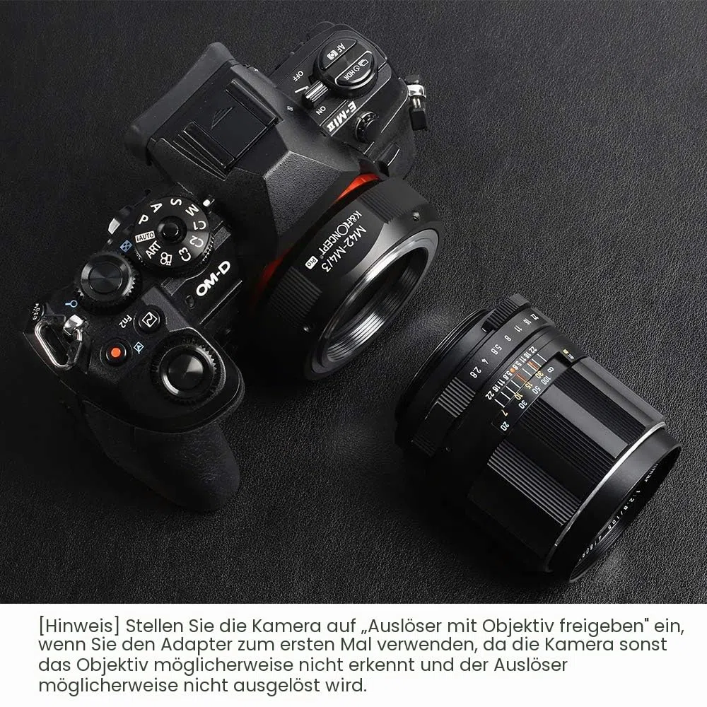 K&F CONCEPT M10125 M42-M4/3 Hochpräziser Adapterring Objektivadapter für M42 Schraubobjektiv an Micro 4/3 (MFT, M4 / 3) Montagekamera, passend für Olympus PE, Panasonic Lumix