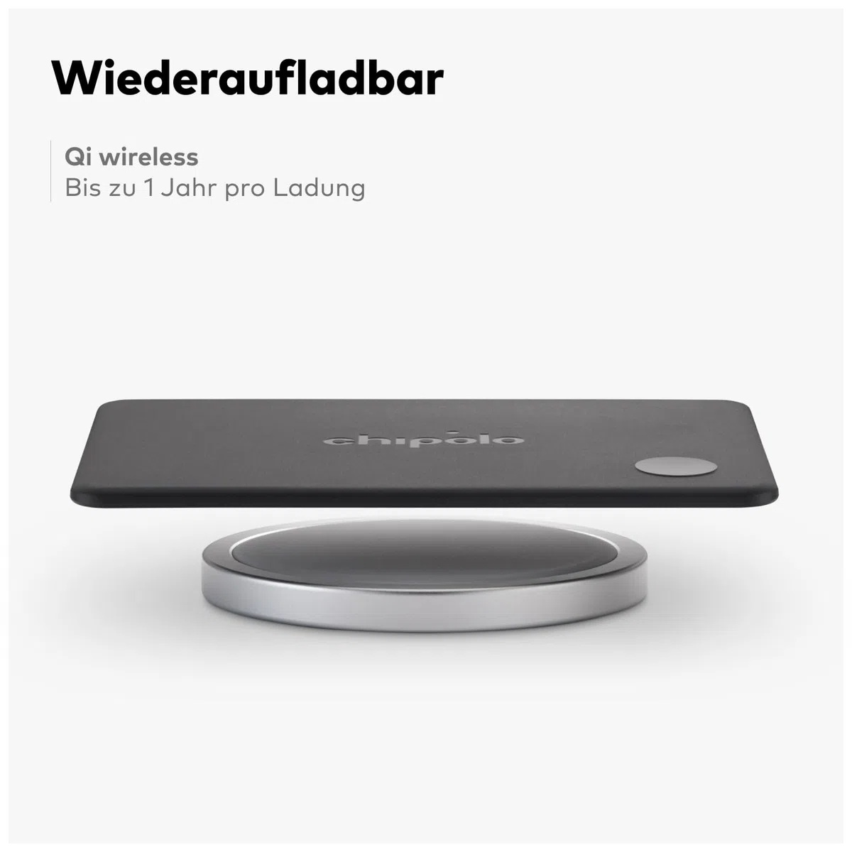 Chipolo Card - Wiederaufladbare Wallet-Tracker-Karte mit Bluetooth, kompatibel mit Apple Wo ist? oder Google Mein Gerät Finden, Ruf Dein Handy an & Außer-Reichweite-Warnungen