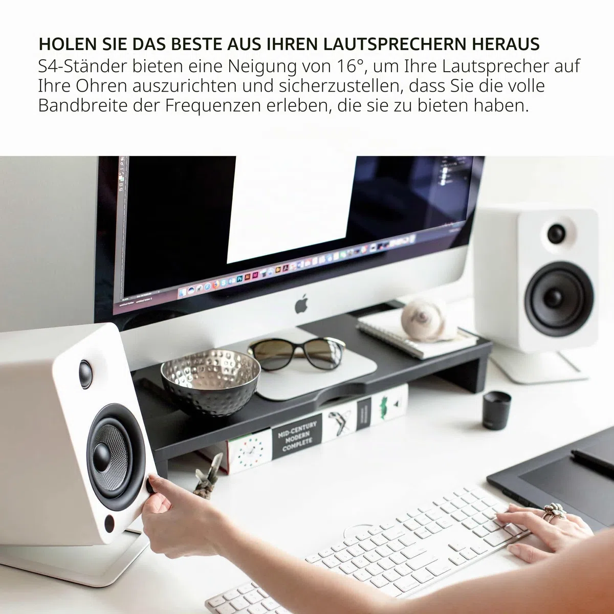 Kanto-S4 Desktop Lautsprecher-Ständer für mittlere Lautsprecher