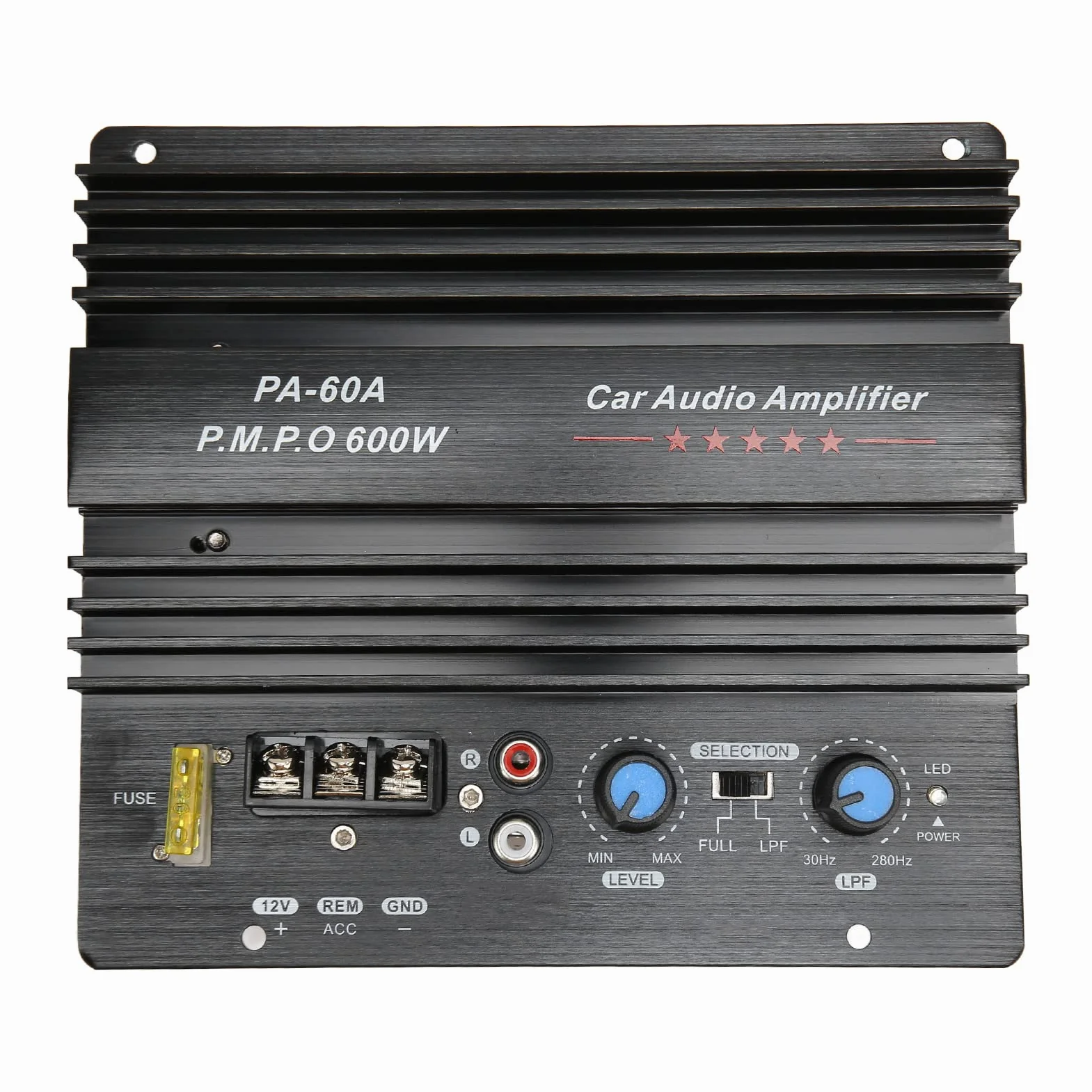 GOWENIC Auto Sound Leistungsverstärkerplatine, 600 W Hochleistungs Bass Subwoofer Verstärker, Aluminiummaterial, Ausgezeichneter Chip, Gute Klangqualität, Geeignet für die Meisten Autos