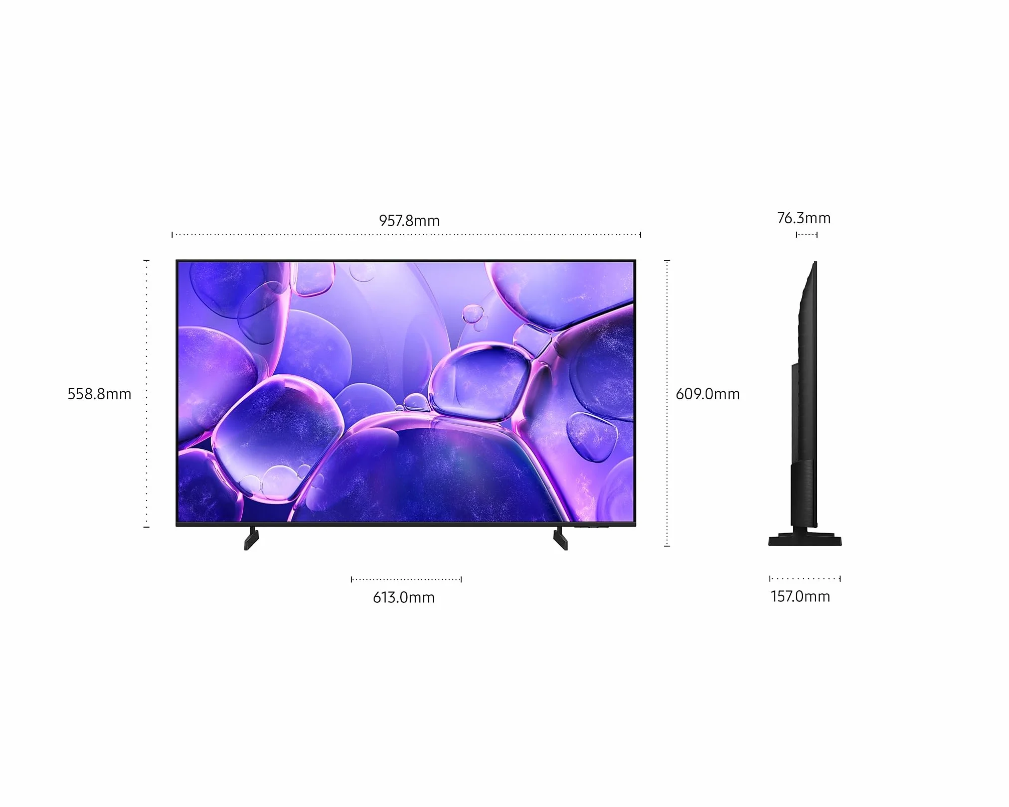 Samsung Crystal UHD 4K U80F 43 Zoll (108 cm) LED Fernseher, Crystal Prozessor 4K, MetalStream Design, SmartThings, Knox Security, Gaming Hub, AI Upscaling, Kostenlos...[Länderversion Ungarisch]