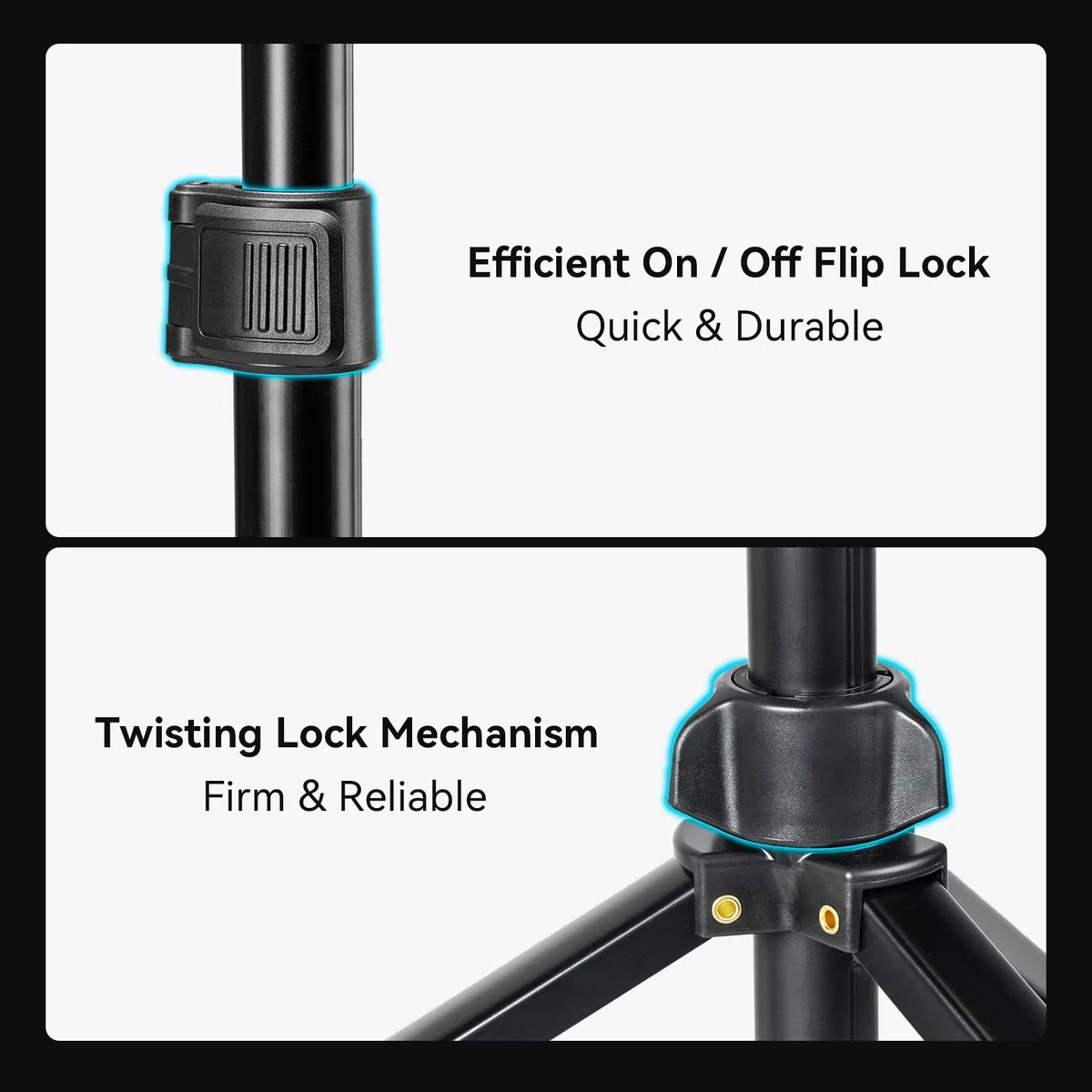SMALLRIG 78.7" / 200cm Light Stand, Tragbare Fotografie-Stativ, Ideal für Reflektoren Softboxen Studio-Leuchten Regenschirme Ringlicht, Max Last 4kg, Gefaltet Größe 56cm, RA-S200-4379