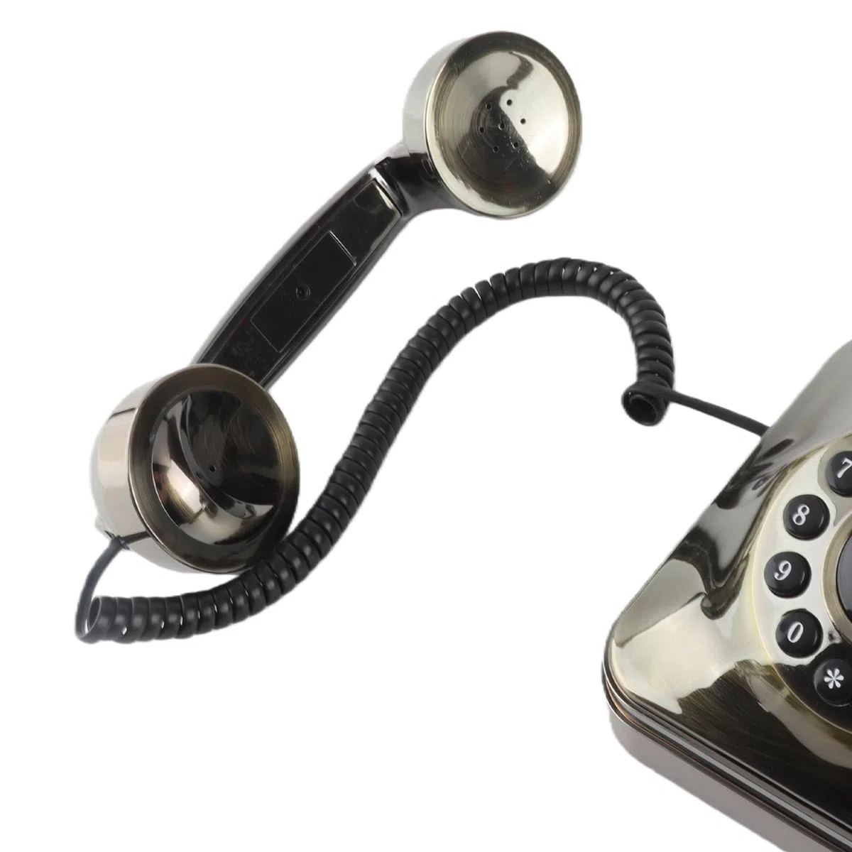 Yctze Antikes Telefon - WX-3011# Vintage Landline Telefon in Antik Bronze, Desktop Anrufer für Zuhause und Büro