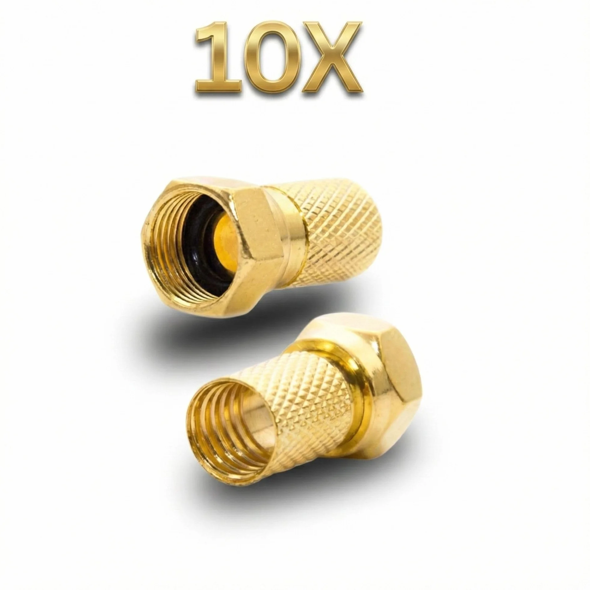 PremiumX 50m DELUXE PRO Koaxial Kabel Schwarz 135dB 5-Fach geschirmt reines Kupfer SAT Antennenkabel 10x F-Stecker