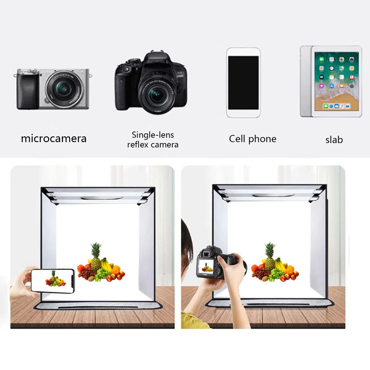 Produkt-Fotokabinen-Lichtbox, Studio-Fotobox | Beleuchtung, Klappbar, Dimmbar, Bildhintergrundkabine - 44 X cm Große Fotografie-Requisite Für Professionelle Oder Amateurfotografen