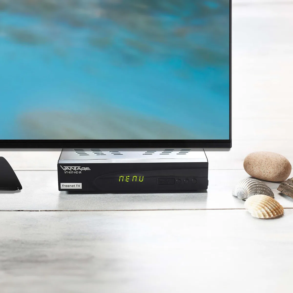Vantage VT-93 C/T-HD Universal Combo-Receiver für den Empfang von Kabel- & DVB-T2 Signalen, PVR-Funktion, USB-Multimedia, freenet TV, EPG, Time Shift, mehrsprachige Menüführung, schwarz