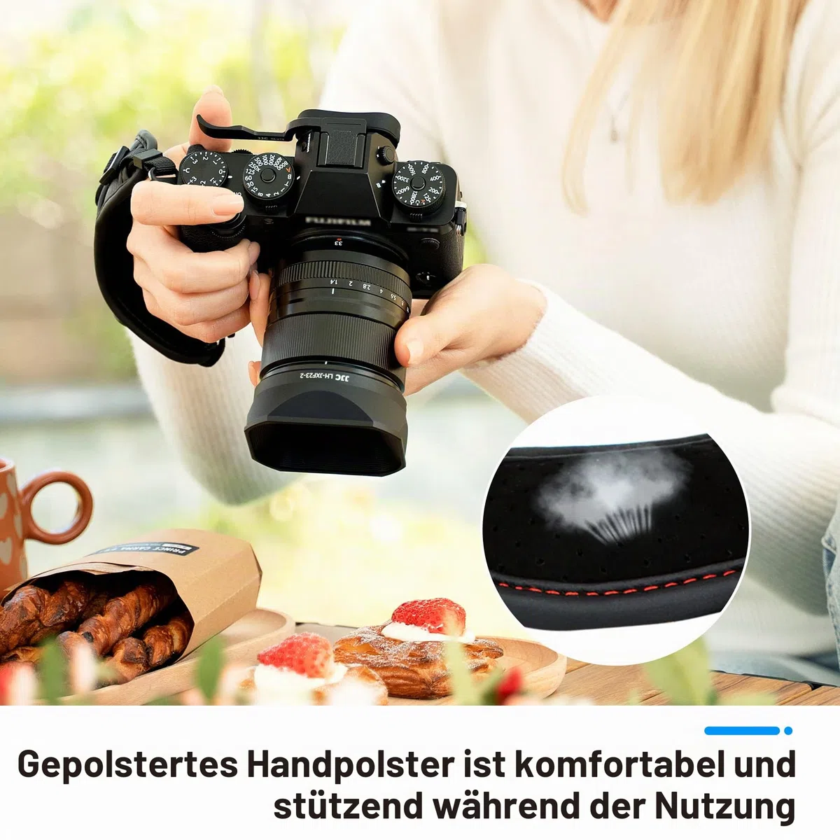 JJC Handschlaufe für DSLR Kamera Canon Nikon Olympus Sony Panasonic Pentax(mit Arca Swiss Type Plate)