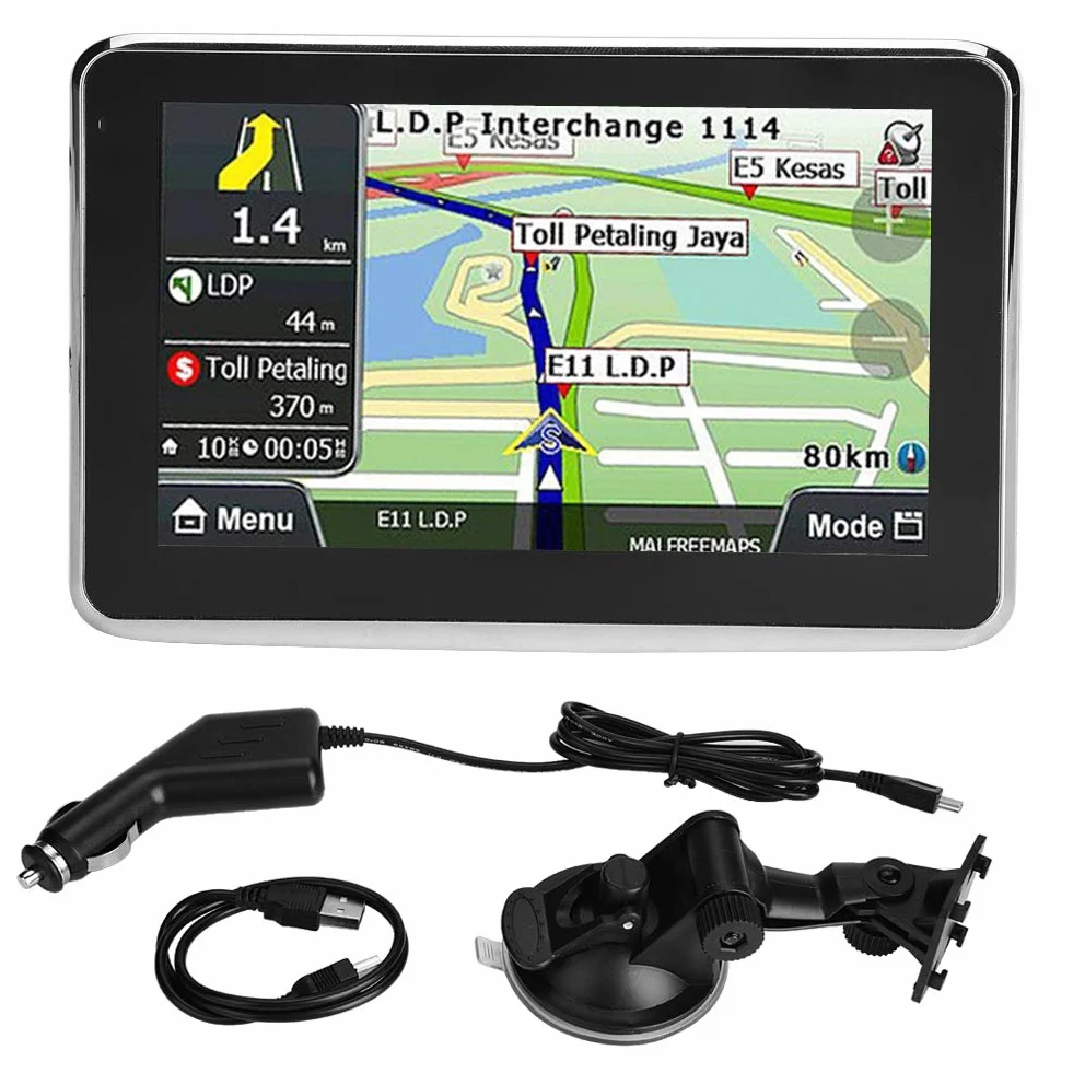 Navigationsgeräte für Auto, GPS-Navigation, universeller 5 Zoll Touchscreen Auto Navigator GPS Navigation DDR256M 8G MP3 FM Europa Karte 1
