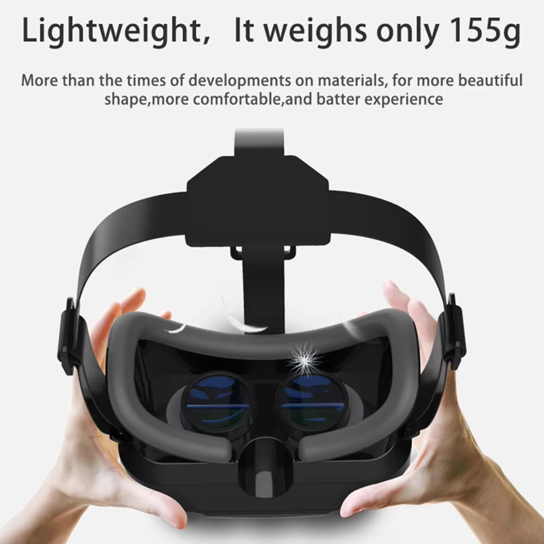 VR-Virtual-Reality-Headset, Mini-VR-Headset für 3D-Filme, Videospiele, VR-Brille für Erwachsene und Kinder, VR-Brille für iPhone 16, 15, 14, 13 Pro Max + Samsung Galaxy S25, S24, S23, S22 usw. 5-7,2