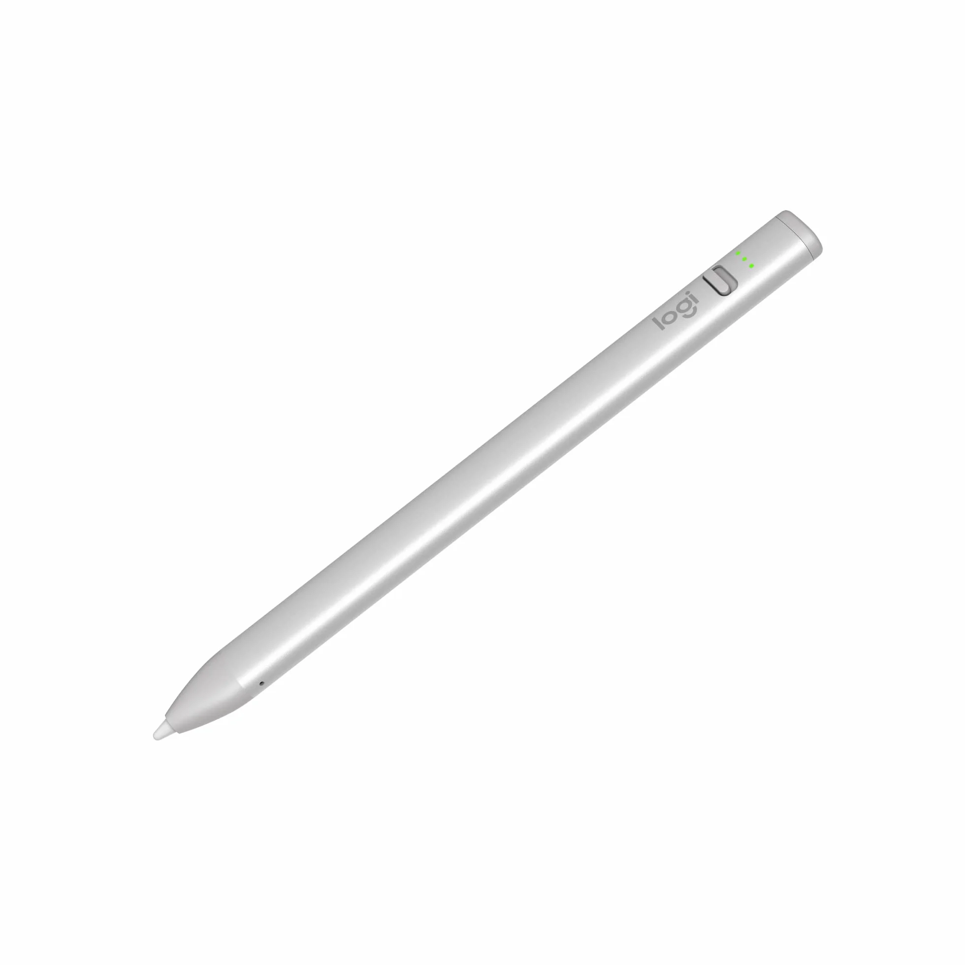 Logitech 914-000074 Crayon - Digitaler Zeichenstift für iPad mit Apple Pencil Technologie, pixelgenauer ohne Verzögerung, Smart Tip mit Schnellladung über USB-C, Silver