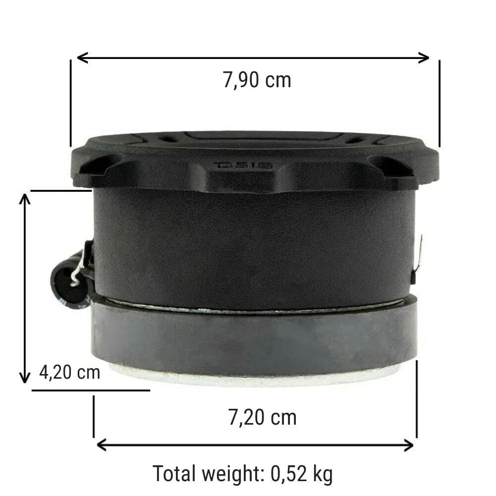 DS18 2 PRO-TW120B super Aluminium hochtöner Schwarze mit 120 watt rms und 240 watt max 7,90 cm Durchmesser und Einer von 4 ohm 103 dB, pro Paar + 2 kondensatoren und 3 kostenlose Aufkleber
