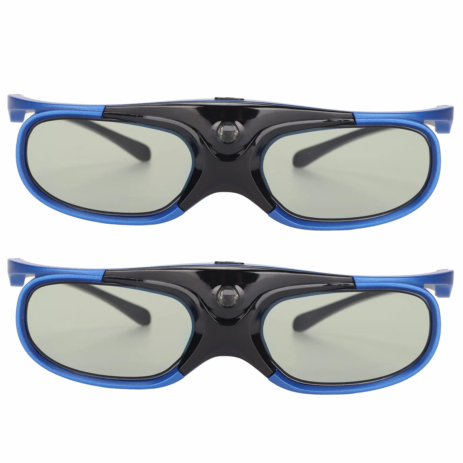 2er-Pack DLP Link 3D-Brillen, Wiederaufladbare Active Shutter-Brillen, 144 Hz, für Alle DLP Link 3D-Projektoren