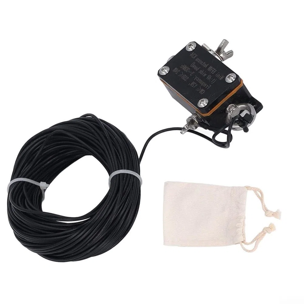 Pocket EFHW Antenne K24, 3-30MHz Kurzwellenantenne, Breitband Tragbare Endspeisung Halbwellenantenne für Ham Radio Feldbetrieb