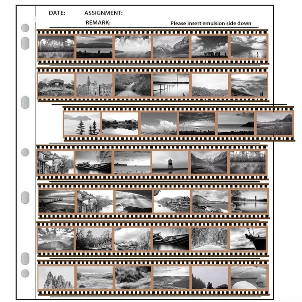 50 Stück Negativfilmaufbewahrung für Seiten mit Säureschutz, ideal zur langfristigen Konservierung in Loseblattbindern (135 Stück je 50 Stück)