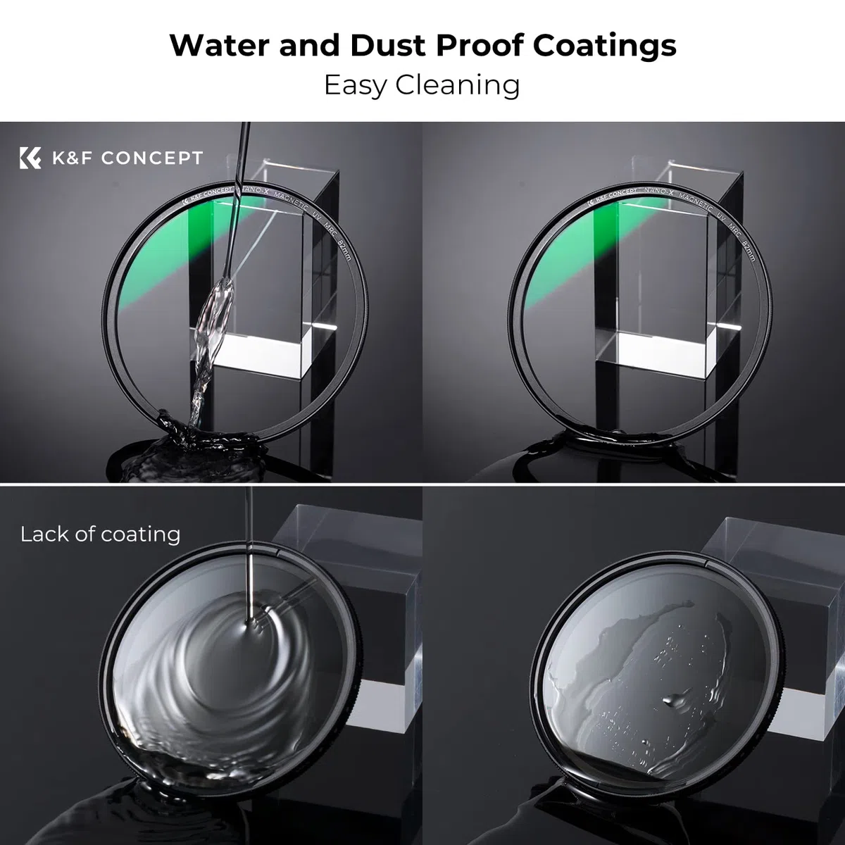 K&F CONCEPT 77MM Magnetischer MCUV Filter mit Objektivdeckel Schutzfilter Ultraviolett-Filter (Nano-Xcel)