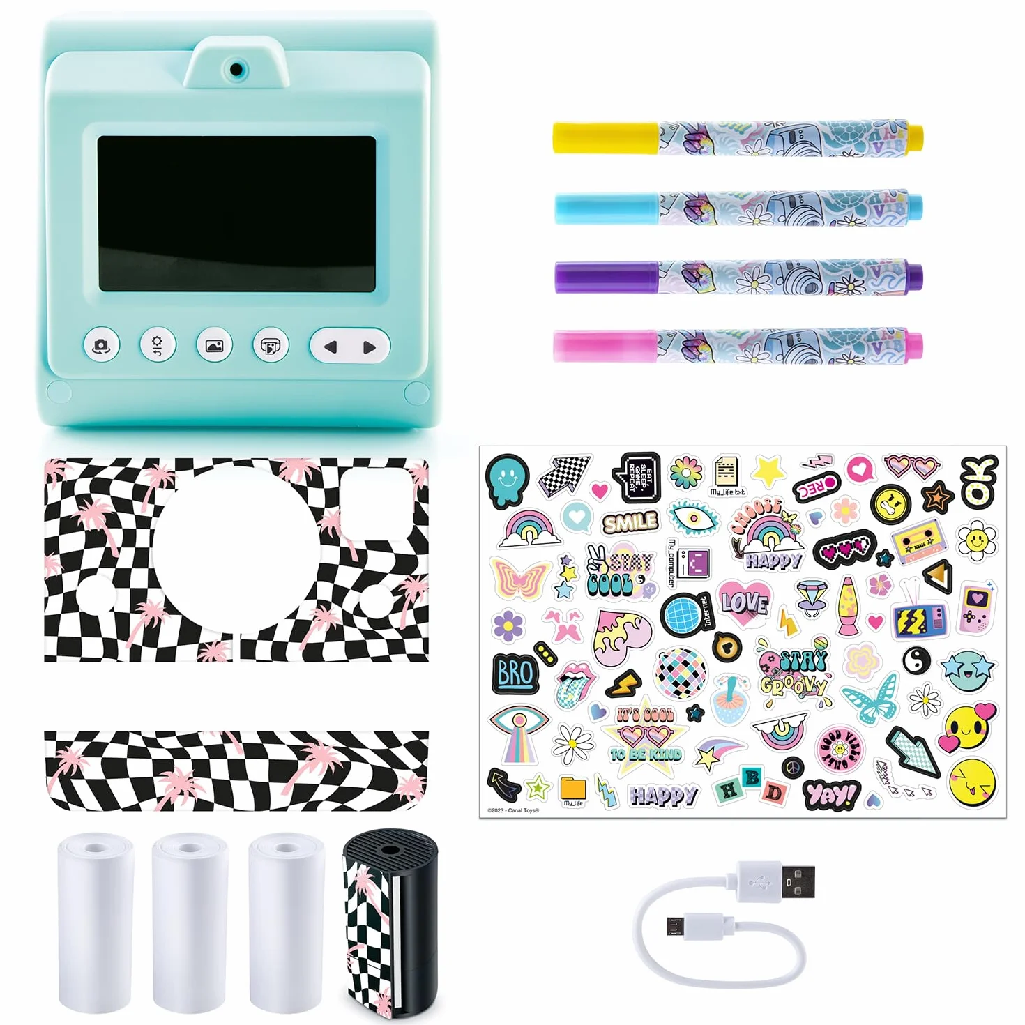 Canal Toys Photo Creator Retro Sofortbildkamera für Kinder, Digitale Sofortdruck-Kamera mit Thermopapierdruck