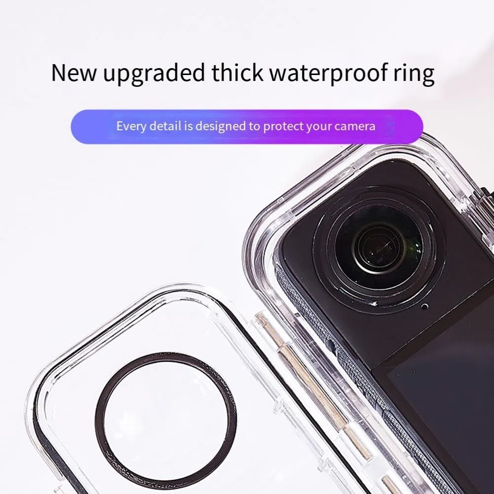 HpLive Unterwasser Schutzgehäuse für Insta 360 X4 Kamera 40M Tauchgehäuse mit Gehärtetem Glas für Tieftauchen