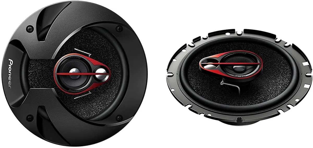 PIONEER TS-R1750S 3-Weg-Koaxiallautsprecher für Autos (250 W), 17 cm, kraftvoller Klang, 40 W Eingangsnennleistung, 47 mm Einbautiefe, schwarz, 2 Lautsprecher, 13cm, 17cm, 6x9