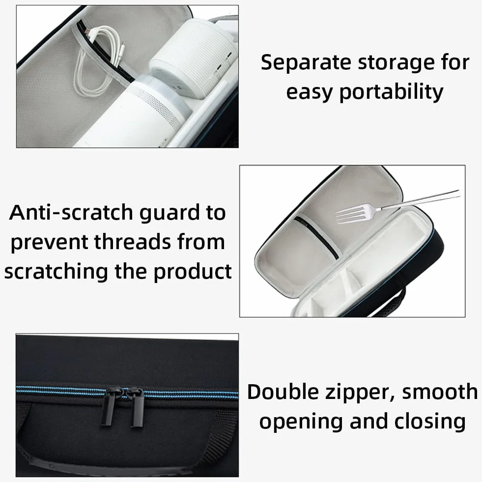 Tragbarer Projektor Koffer Kompatibel mit Samsung The Freestyle Projektor Portable Battery Pack - Schutztasche Eva Box