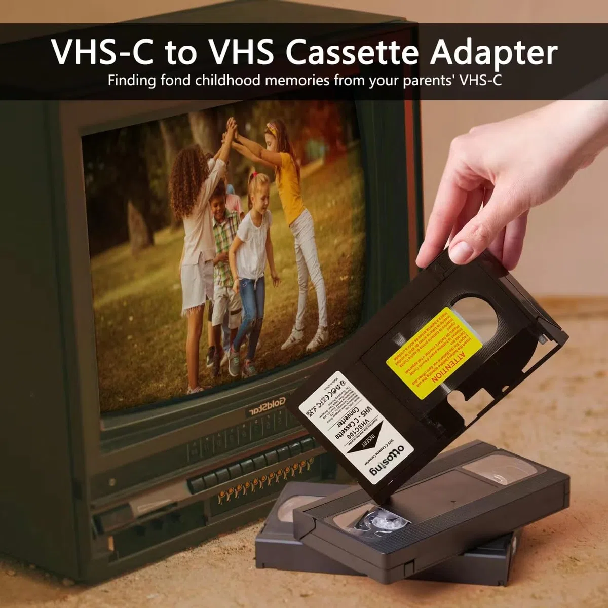 VHS-C Bandkassettenadapter für Camcorder Motorized VHS VHS-C auf VHS - Ideal für Videorecorder, Videokassettenspieler und VHS auf Digital Converting