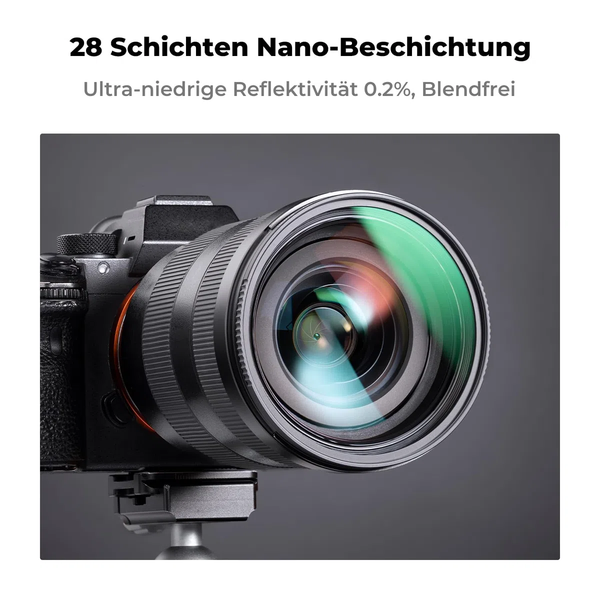 K&F CONCEPT Nano X-Serie UV Filter 52mm mit Objektivdeckel, Reinigungstuch,HD,Schutzfilter mit 28 Schichten Nanobeschichtungen