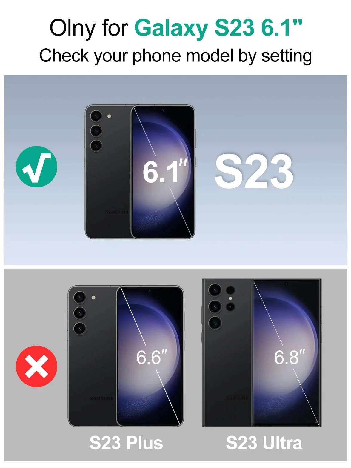 NEWDERY Akkuhülle für Samsung Galaxy S23, 4700mAh Tragbare Ladebatterie Zusatzakku Externe Handyhülle Batterie Wiederaufladbare Schutzhülle Power Bank Akku Case für Galaxy S23(unterstützt Qi-Laden)
