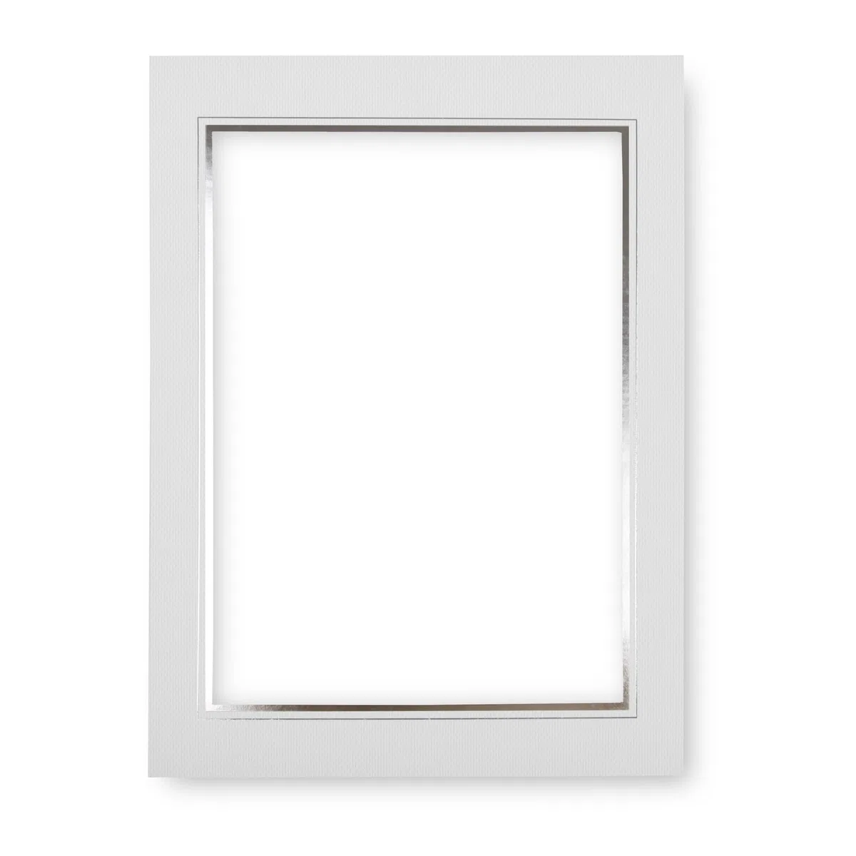 100er Endlos-Leporello 18x24 cm, Leinen weiß Silberprägung, Passepartout für Fotos im Format 15x20 cm, Fotoblock Foto-geschenk Jubiläum
