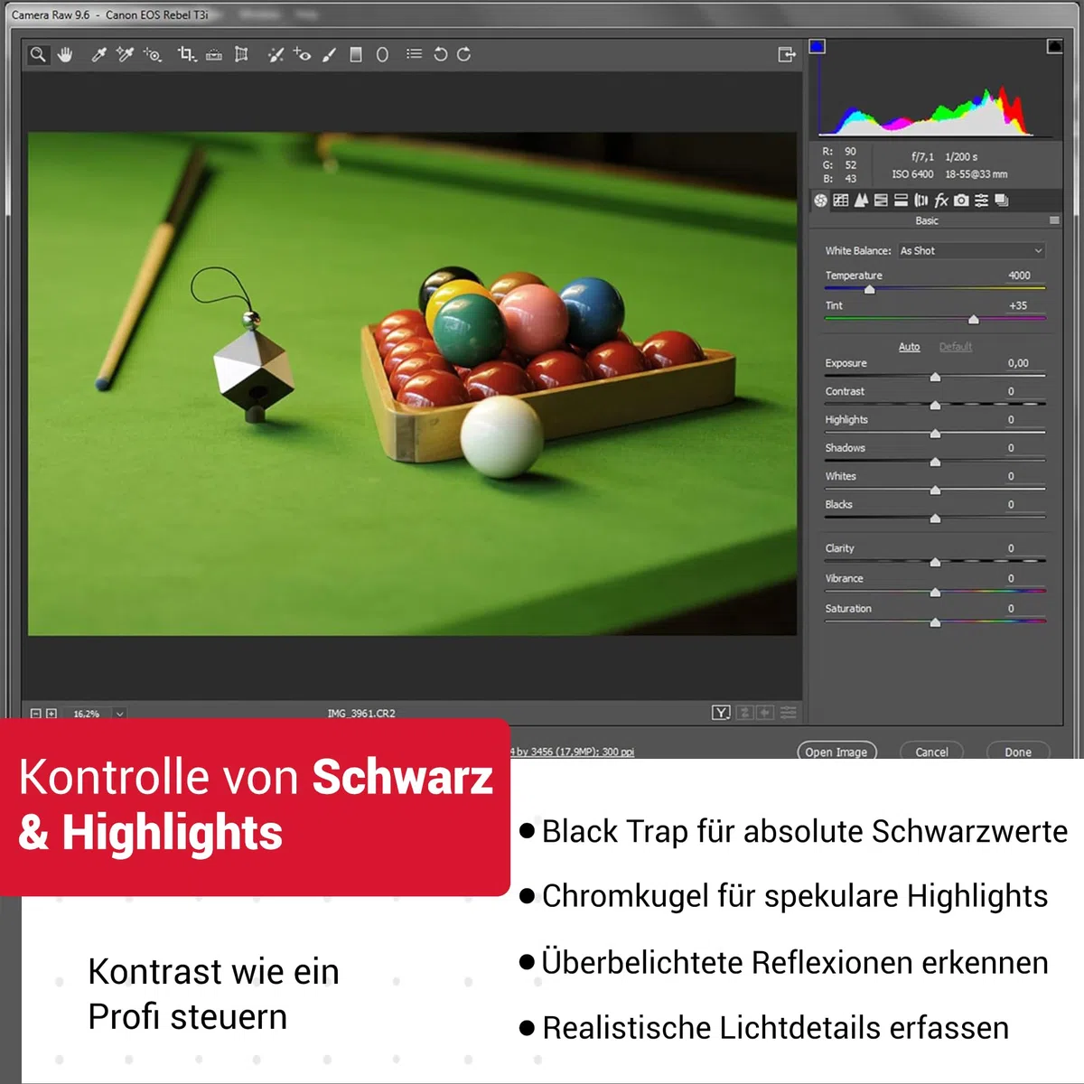 Datacolor Spyder Cube: robuste Graukarte mit präziser Kontrastbestimmung durch Lichtfalle & Chromkugel