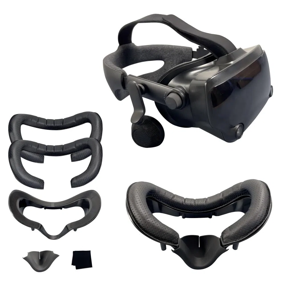 Magnetische Verbreiterung Ersatzset für Ventilindex VR PU Leder Gesichtsabdeckung mit lichtblockierendem Nasenpolster und bequemer Passform, Enhanced View Zubehör Kit für Virtual Reality Gaming (6)