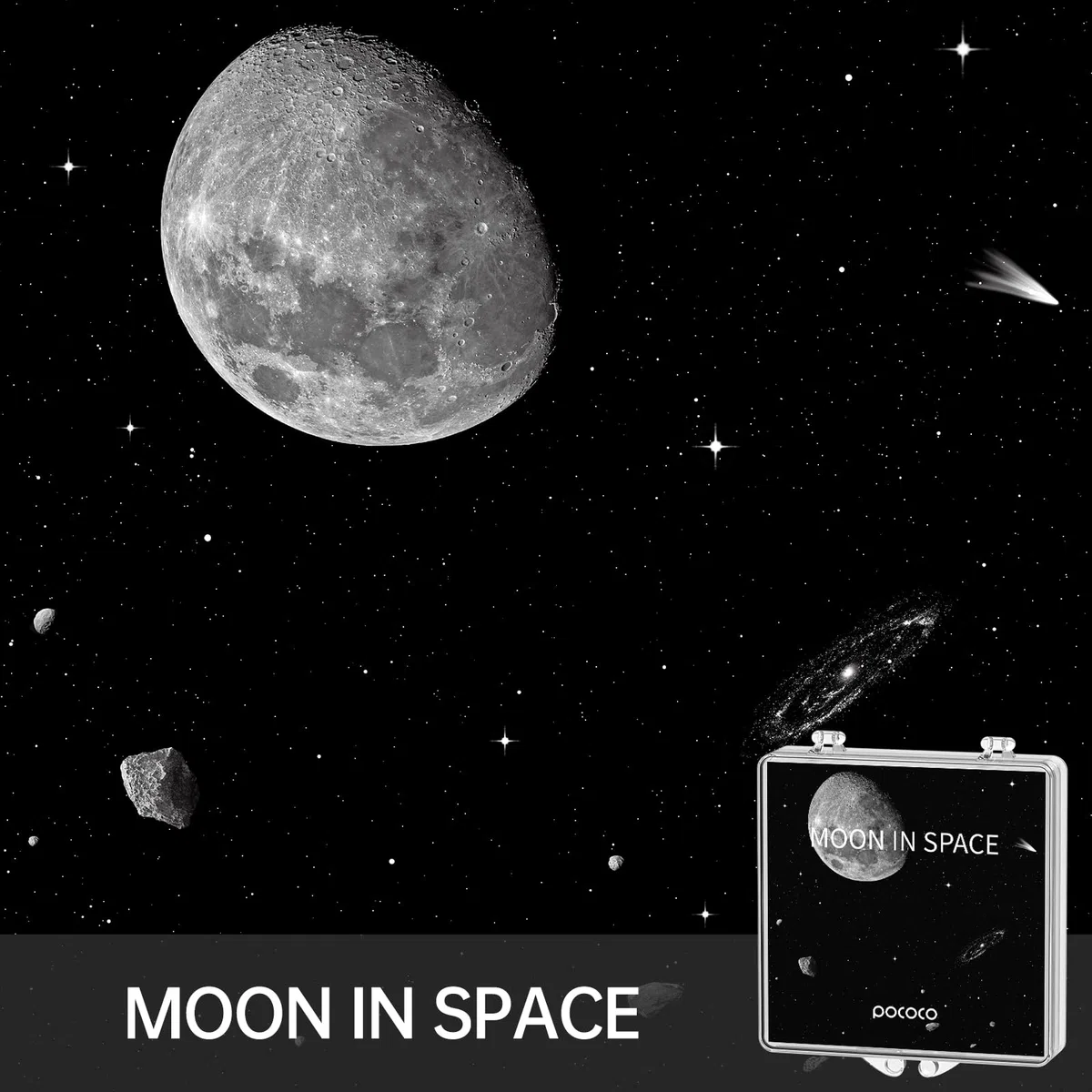 Mond und Sterne: Scheiben für POCOCO Galaxy Projector, 5K Ultra HD, Halbleiterlithografie (6 scheiben)