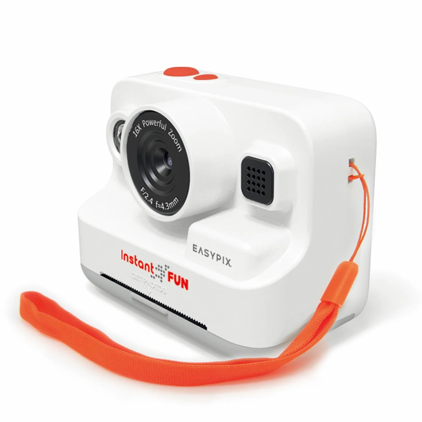 Easypix InstantFUN Sofortbildkamera, kreativer Fotospaß für Erwachsene und Kinder, Schwarz-Weiß-Thermodruck, BPA-freies Papier nachfüllbar, Ausdrucke ohne Tinte