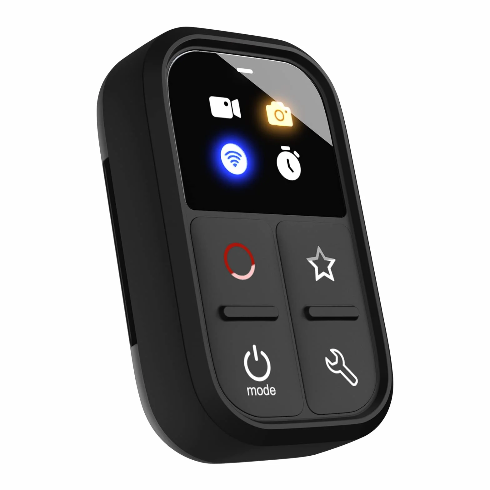 Andoer Drahtlose Smart-Fernbedienung, Ersatz für GoPro Hero 10/9/8/Max, LED, bunter Bildschirm, eingebauter Akku, 50 m Reichweite, mit Stick-Halterung, Handschlaufe, USB-Ladekabel