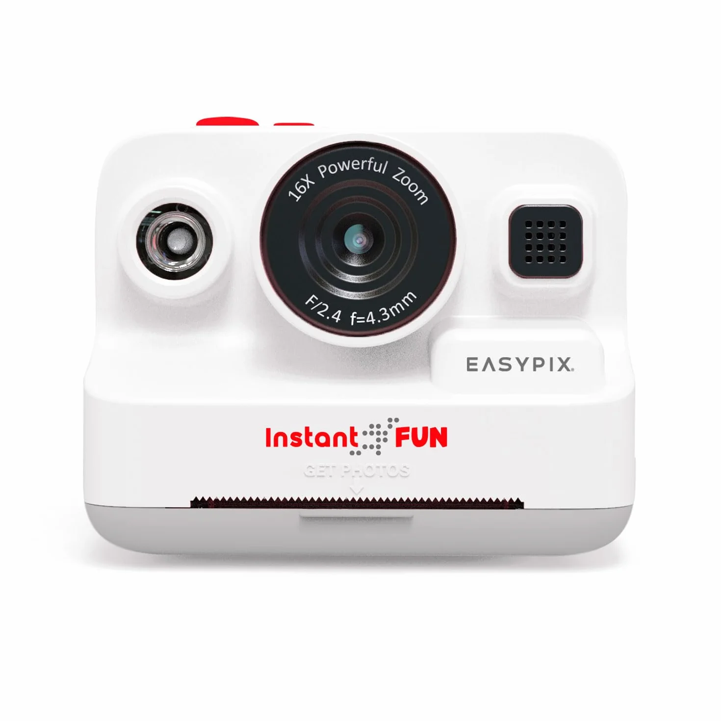 Easypix InstantFUN Sofortbildkamera, kreativer Fotospaß für Erwachsene und Kinder, Schwarz-Weiß-Thermodruck, BPA-freies Papier nachfüllbar, Ausdrucke ohne Tinte