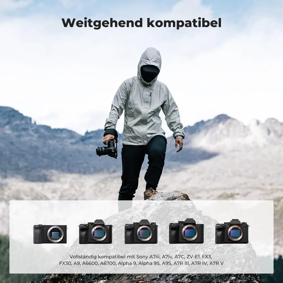 K&F CONCEPT NP-FZ100 Kamera Akku,2er Pack 2280mAh Kameraakku USB Dual Ladegerät für Sony Alpha 9, A9, Alpha 9R, A9R, Alpha 9S, A9S, A7RIII A7R3, A7 III, A7R4, A7RIV ZV-E10ii Digitalkameras