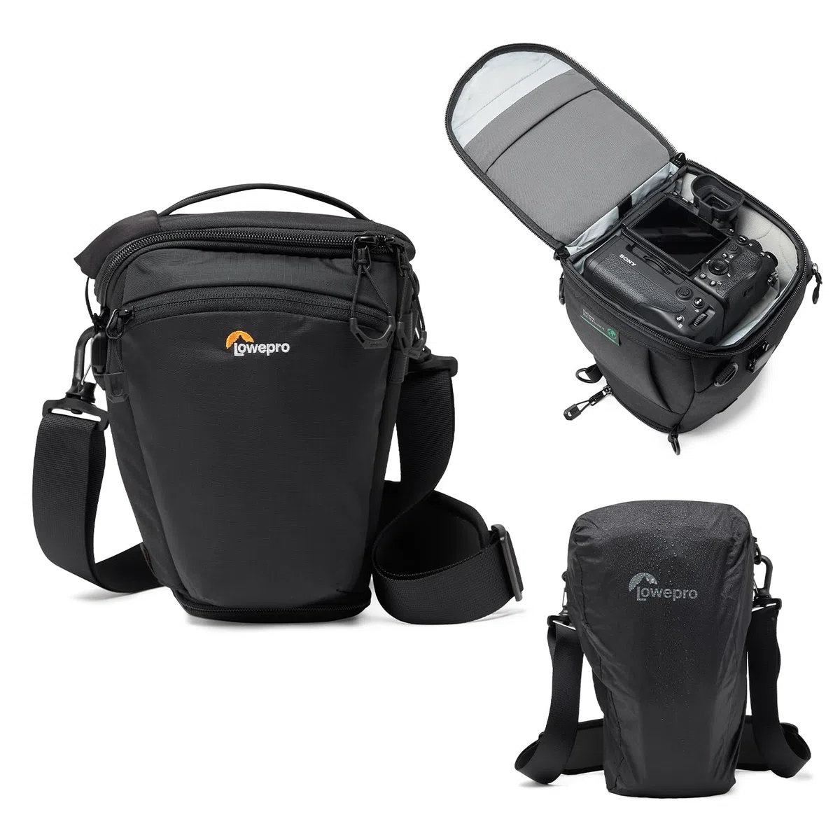 Lowepro ProTactic TLZ 70 Pro AW III Toploader-Kameratasche für spiegellose DSLR, Vol. 5 l, ABM: 30,5x14x16 cm, f. Kameras mit angesetztem Objektiv, modulare Schultertasche, f. Fotografen/Videofilmer