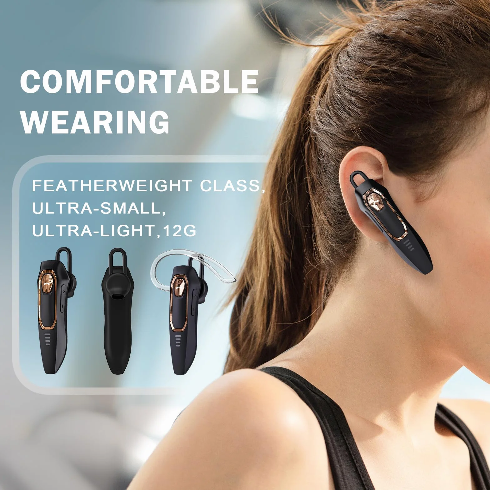 Micool Headset Bluetooth Handy, mit Geräuschunterdrückung Mikrofone Freisprech Bluetooth 5.4 Headset, 36 Stunden Gesprächszeit, Kabelloser Kopfhörer für Phone/Android/Laptops/Tablets
