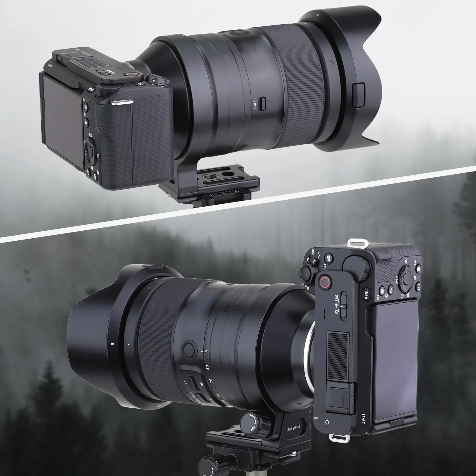 Haoge Objektivkragen für Tamron 35-150 mm F/2-2.8 Di III VXD A058 Objektivständer Basis Fuß Stativ Mount Ring, integrierte Arca-Typ-Schnellwechselplatte