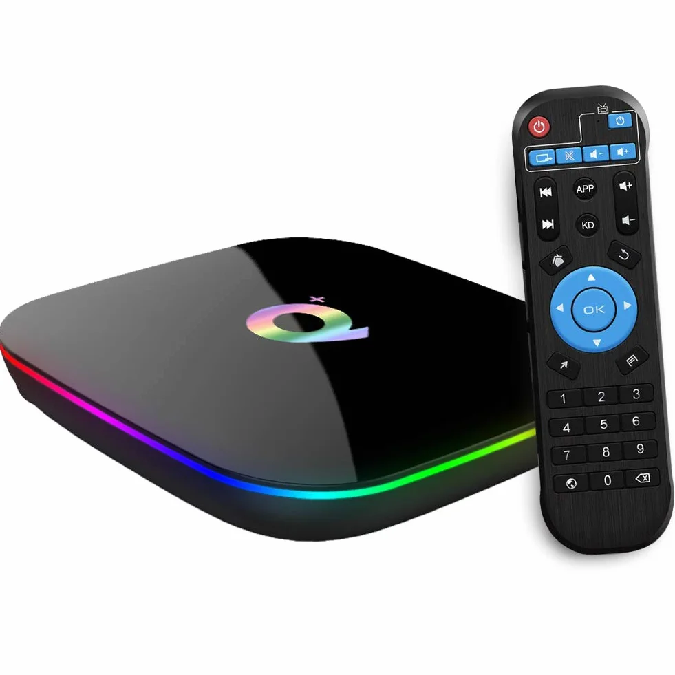 Android 10.0 TV Box, Q Plus TV Box mit 2 GB RAM 16 GB ROM H616 Quad Core Cortex-A53 Prozessor Android Box, unterstützt HD 6K 3D 2,4 GHz WiFi 10/100m Ethernet
