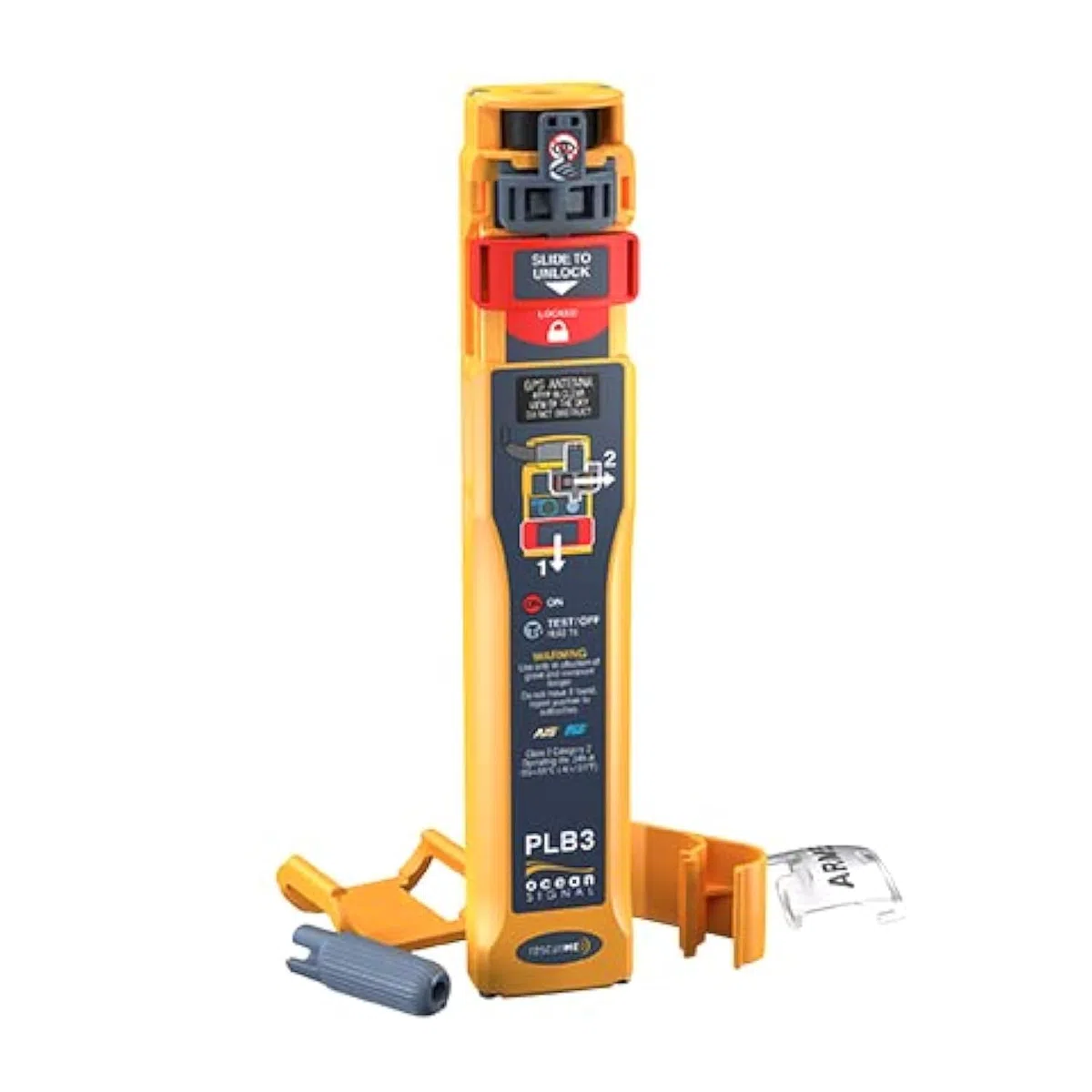 Ocean Signal PLB3 Personal Locator Beacon | Kompakt | 66-K GPS | 406 MHz Notsignal | Wasserdicht | Lange Akkulaufzeit | Programmiert für UK Registrierung